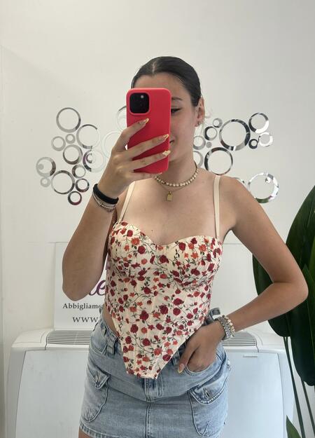 NOVITÀ Corpetto fantasia con rose