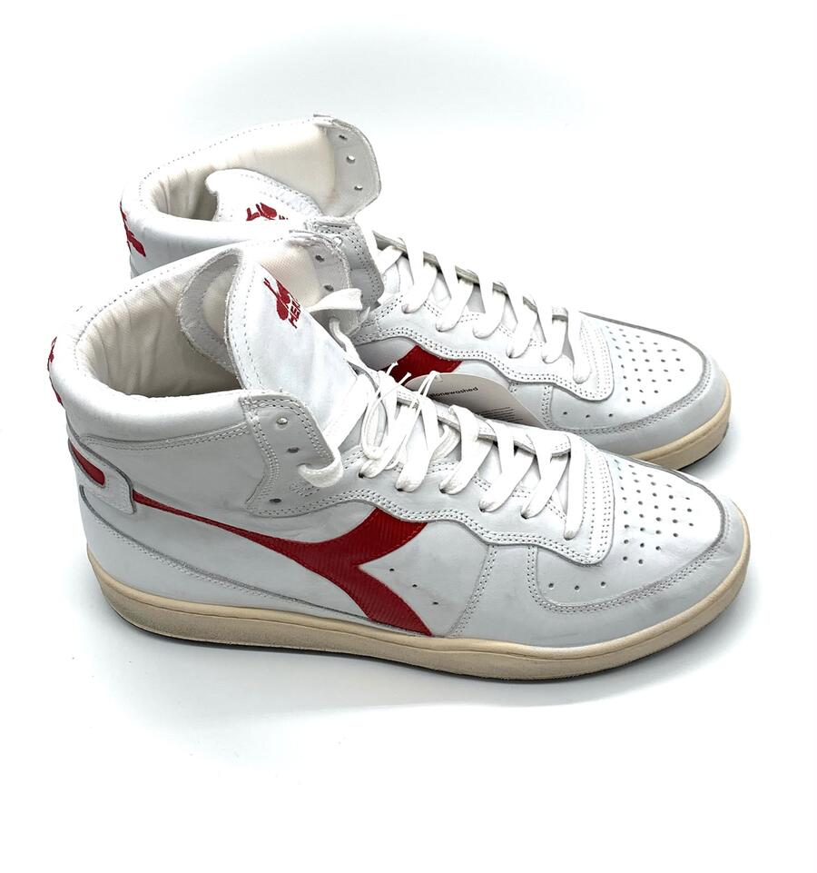 Diadora heritage mi basket used white/garnet