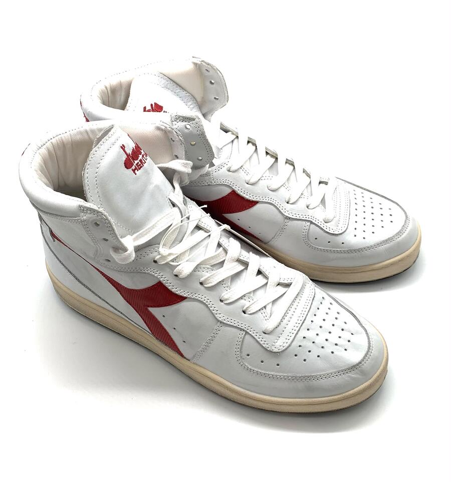 Diadora heritage mi basket used white/garnet