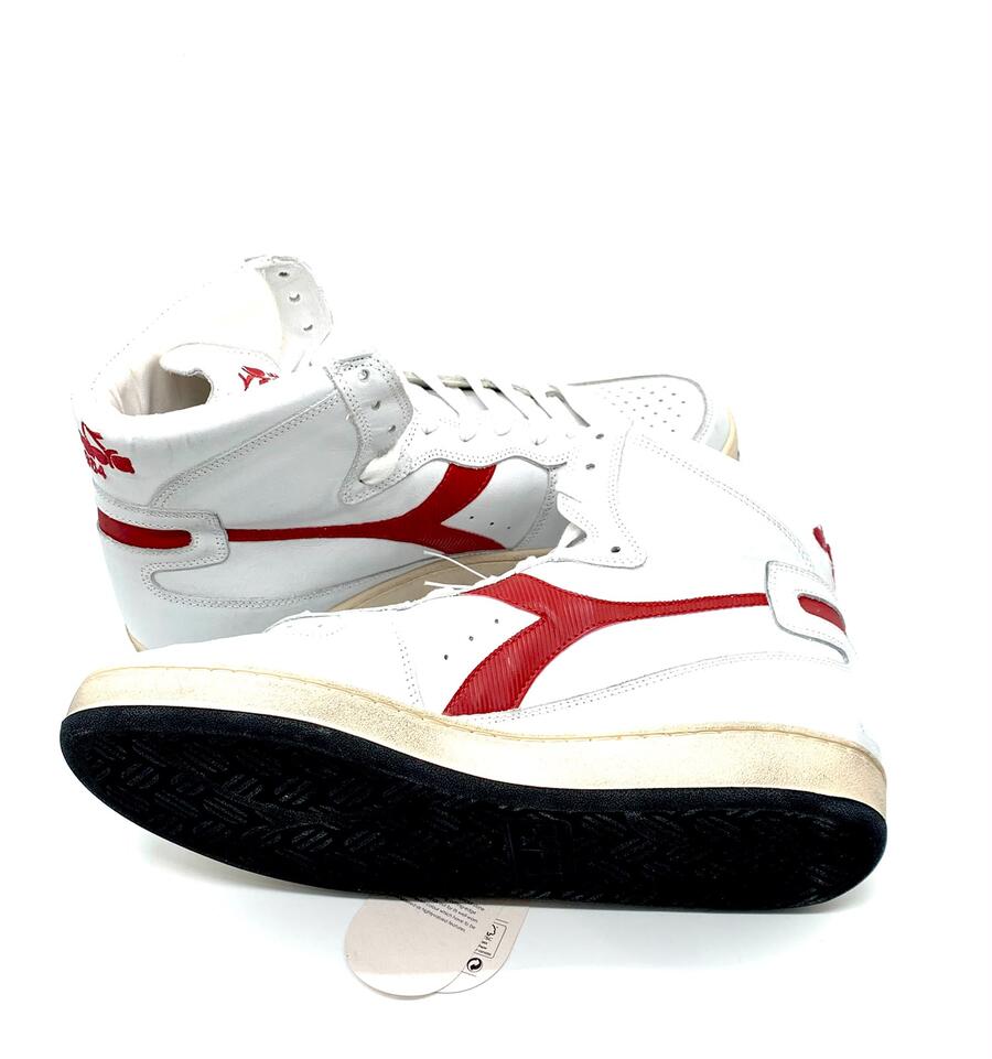 Diadora heritage mi basket used white/garnet