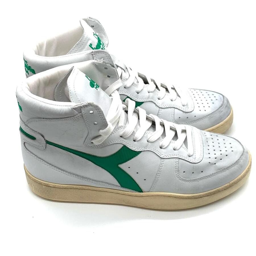 Diadora heritage mi basket used white/verdant green
