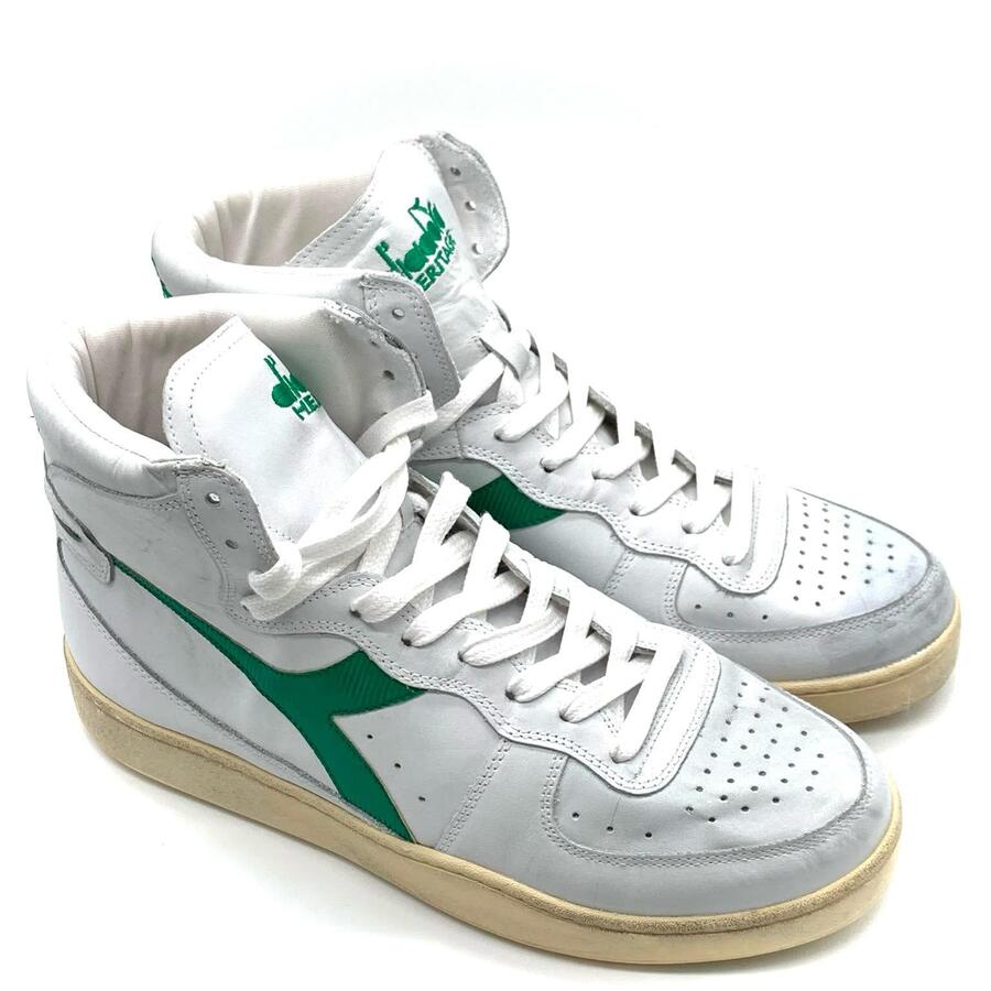 Diadora heritage mi basket used white/verdant green