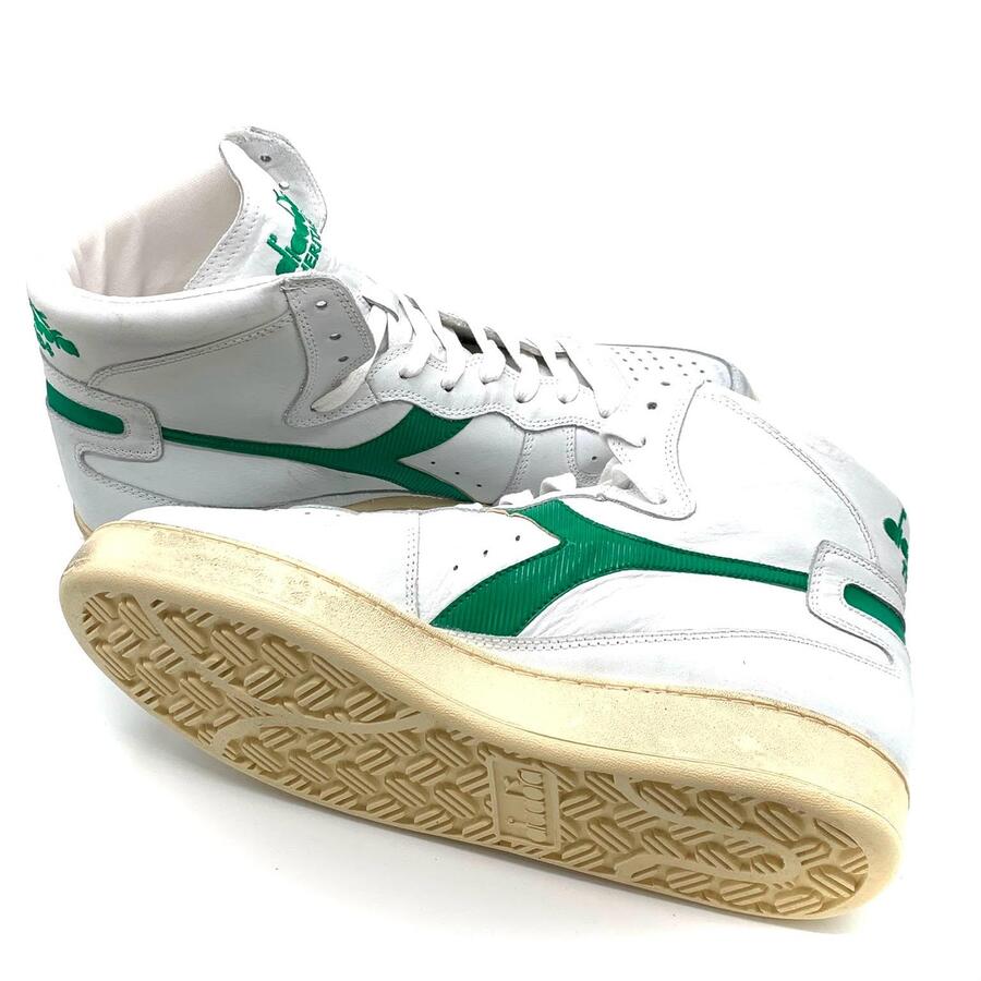 Diadora heritage mi basket used white/verdant green