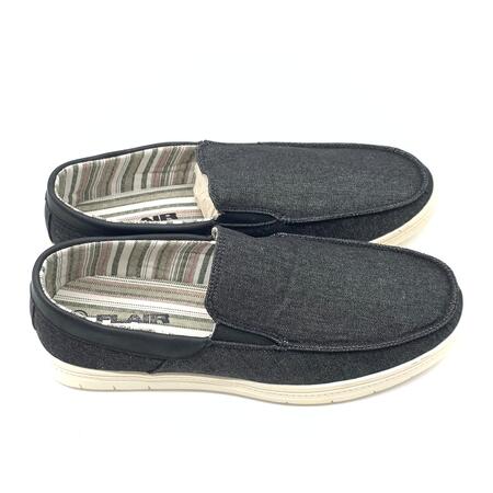 Flair mocassino slip-on denim nero