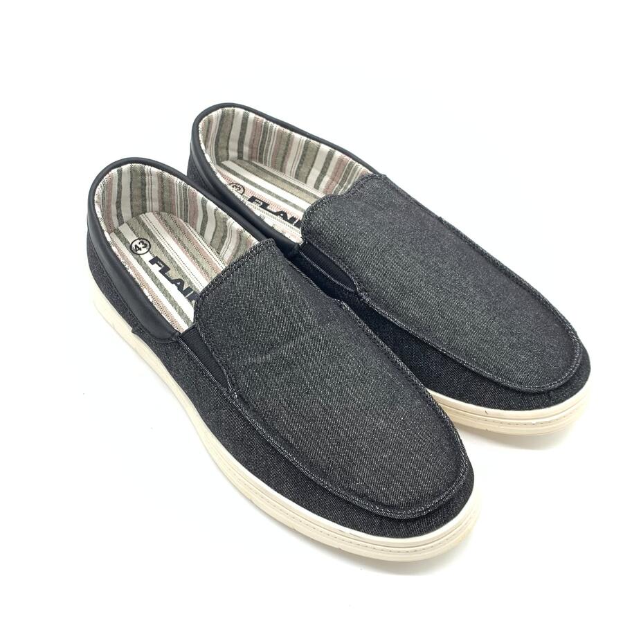 Flair mocassino slip-on denim nero