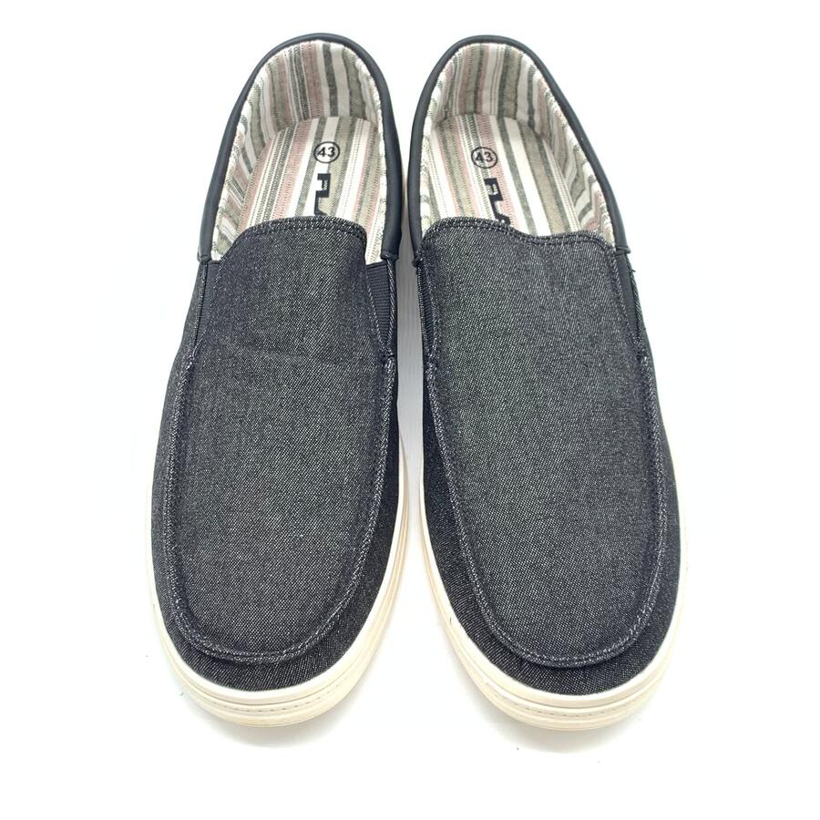 Flair mocassino slip-on denim nero