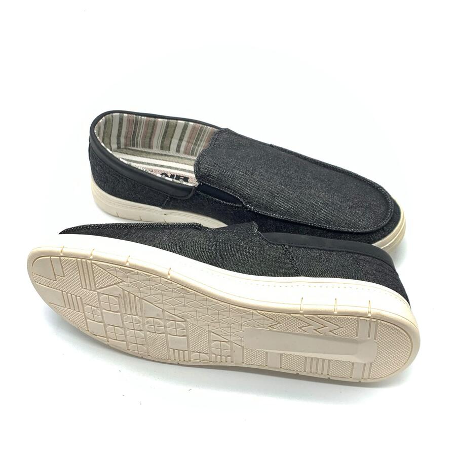 Flair mocassino slip-on denim nero