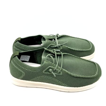 Wil Demulder london in maglia verde slip-on con lacci elastici 