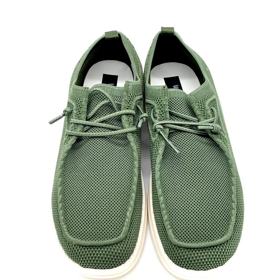 Wil Demulder london in maglia verde slip-on con lacci elastici 