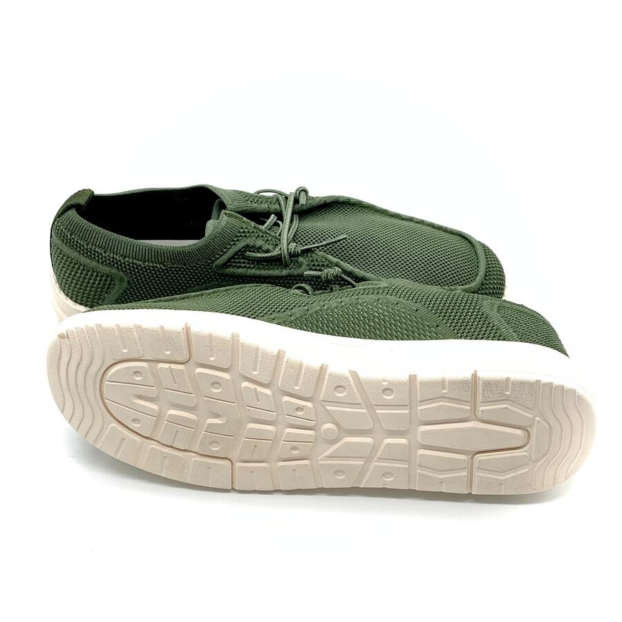 Wil Demulder london in maglia verde slip-on con lacci elastici 