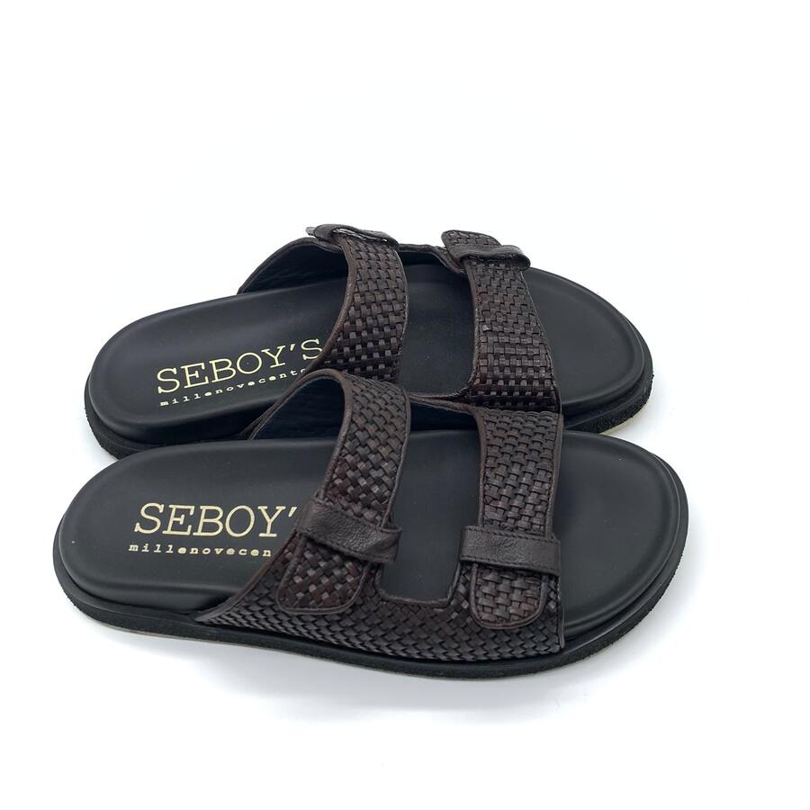 Seboy's Sandali  intrecciati testa di moro