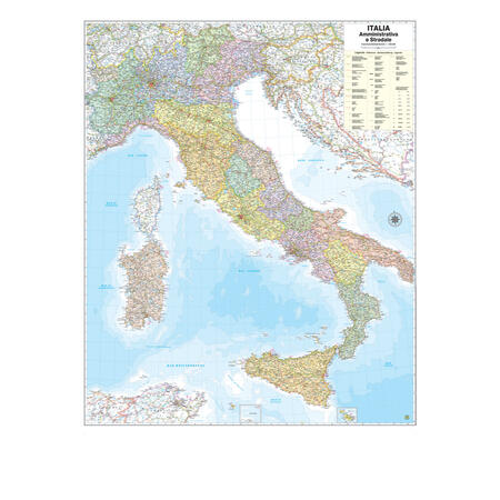 Cartina Geografica Murale ITALIA 97 x 122 cm BELLETTI