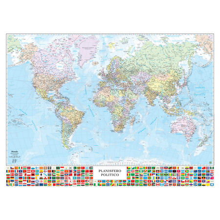 Cartina Geografica Murale PLANISFERO 132 x 97 cm BELLETTI