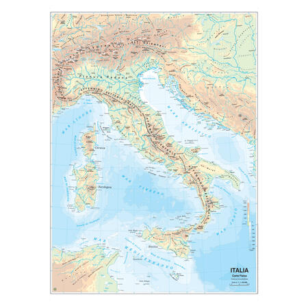 Cartina Geografica Scolastica ITALIA 97 x 134 cm BELLETTI