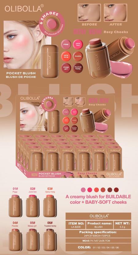 OLIBOLLA POCKET BLUSH [Conf. da 24 pezzi]
