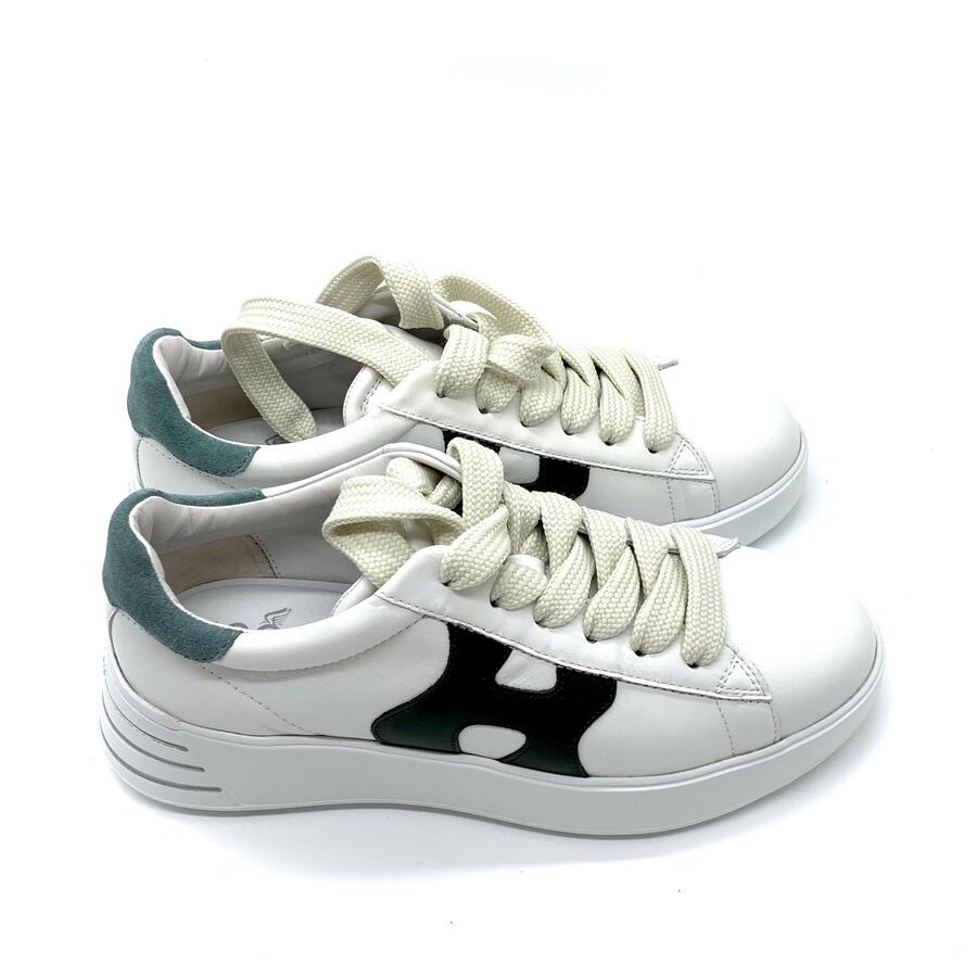 Hogan Rebel verde/bianca retro suede verde