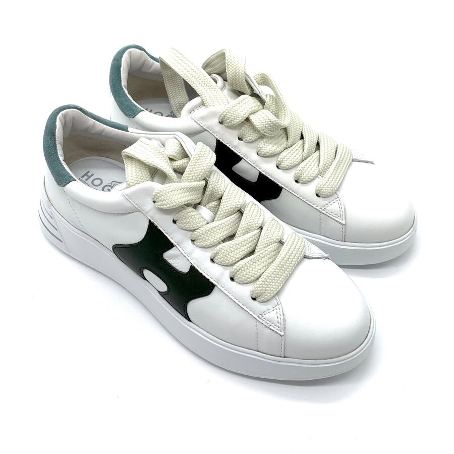 Hogan Rebel verde/bianca retro suede verde