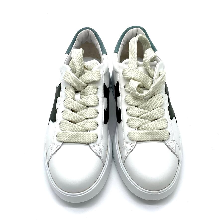 Hogan Rebel verde/bianca retro suede verde