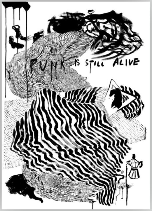 Martina Vanda - Stampa A3 firmata e numerata a 100 copie - Punk is still alive