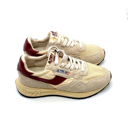 Autry Reelwind Low in nylon e suede color écru e rubwine