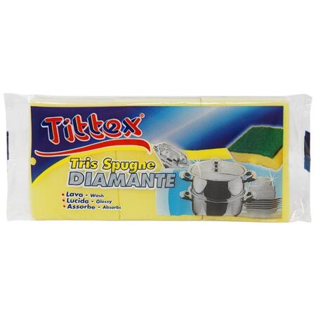 TITTEX SPUGNA ABRASIVA DIAMENTE 3 PEZZI (Confezione da 20 pezzi) 