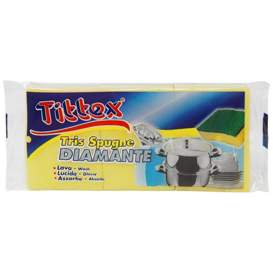 TITTEX SPUGNA ABRASIVA DIAMENTE 3 PEZZI (Confezione da 20 pezzi) 