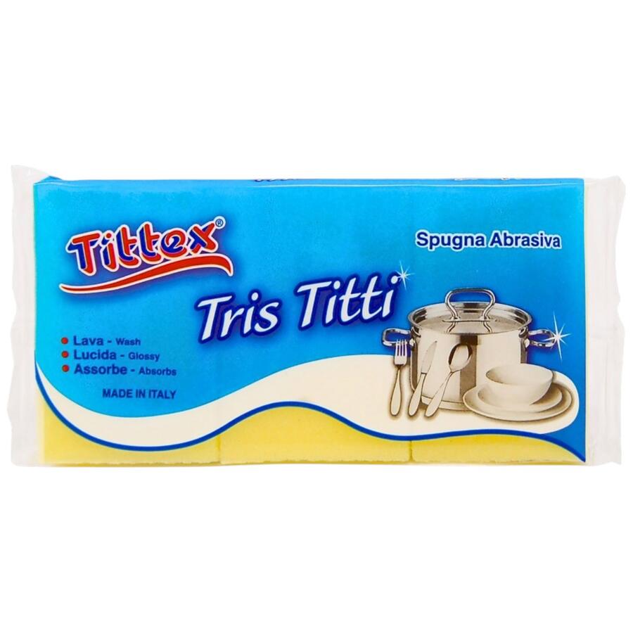 TITTEX SPUGNA ABRASIVA TITTI 3 PEZZI (Confezione da 24 pezzi) 