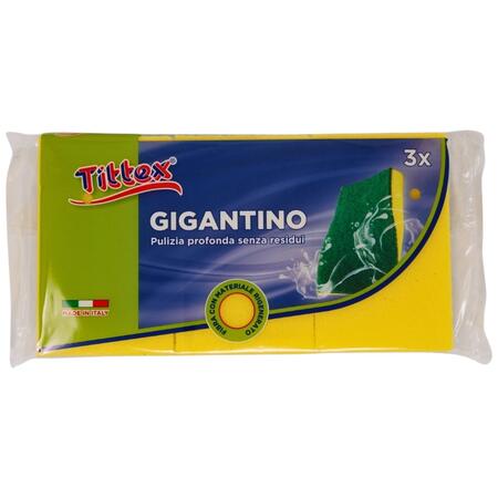 TITTEX SPUGNA ABRASIVA GIGANTINO 3 PEZZI (Confezione da 24 pezzi) 