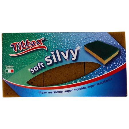 TITTEX SPUGNA SILVY SOFT 3 PEZZI (Confezione da 25 pezzi) 