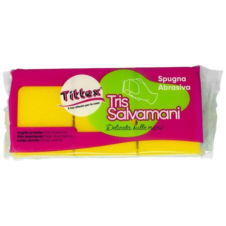 TITTEX SPUGNA SALVAMANI 3 PEZZI (Confezione da 24 pezzi) 