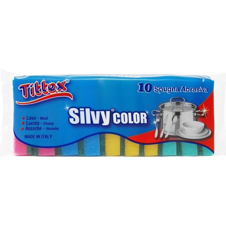 TITTEX SPUGNA SILVY COLOR 10 PEZZI (Confezione da 18 pezzi) 