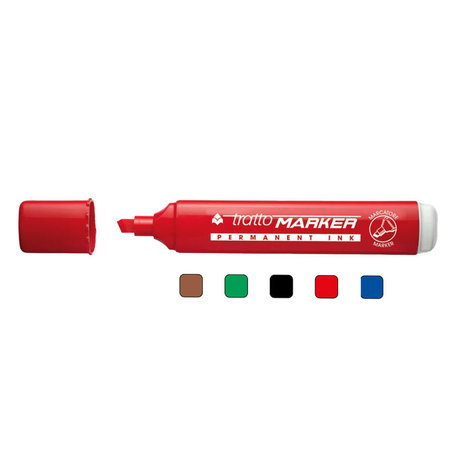 Pennarello Marcatore MARKER Punta Scalpello TRATTO - conf. 12 pz