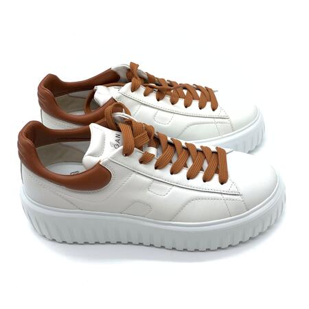 Hogan H Stripes bianco/cuoio