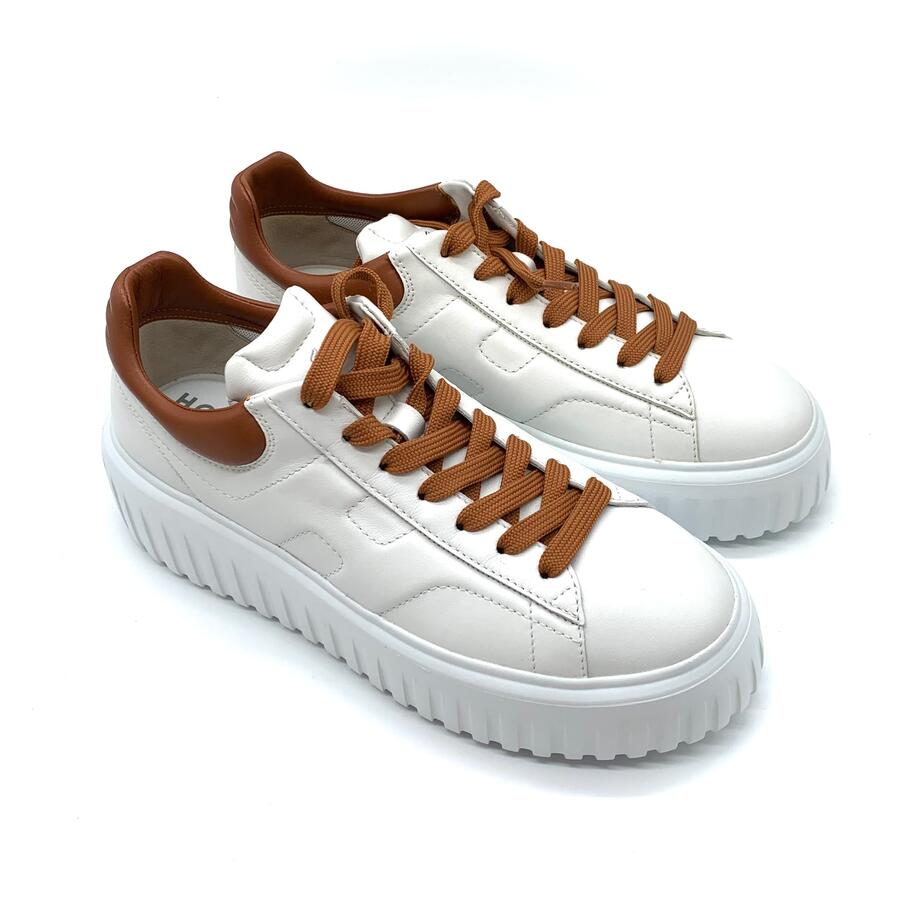 Hogan H Stripes bianco/cuoio