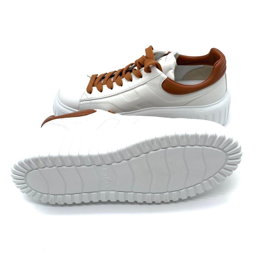 Hogan H Stripes bianco/cuoio