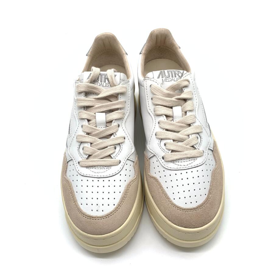 Autry Medalist Low bianco e argento 