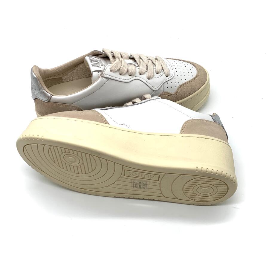 Autry Medalist Low bianco e argento 