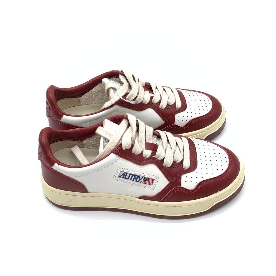 Autry Medalist Low bianco e bordeaux 
