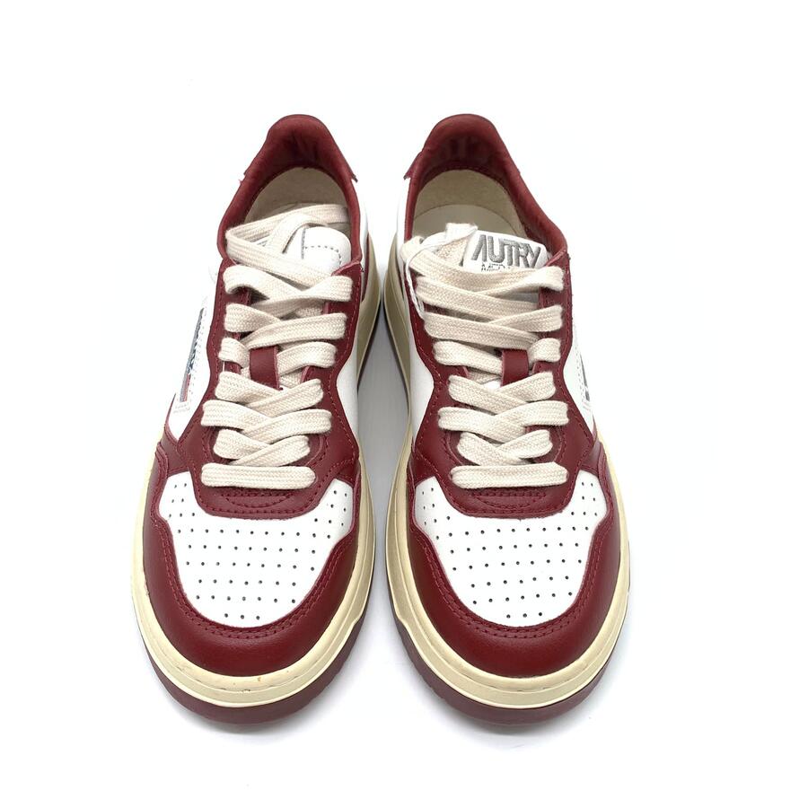 Autry Medalist Low bianco e bordeaux 
