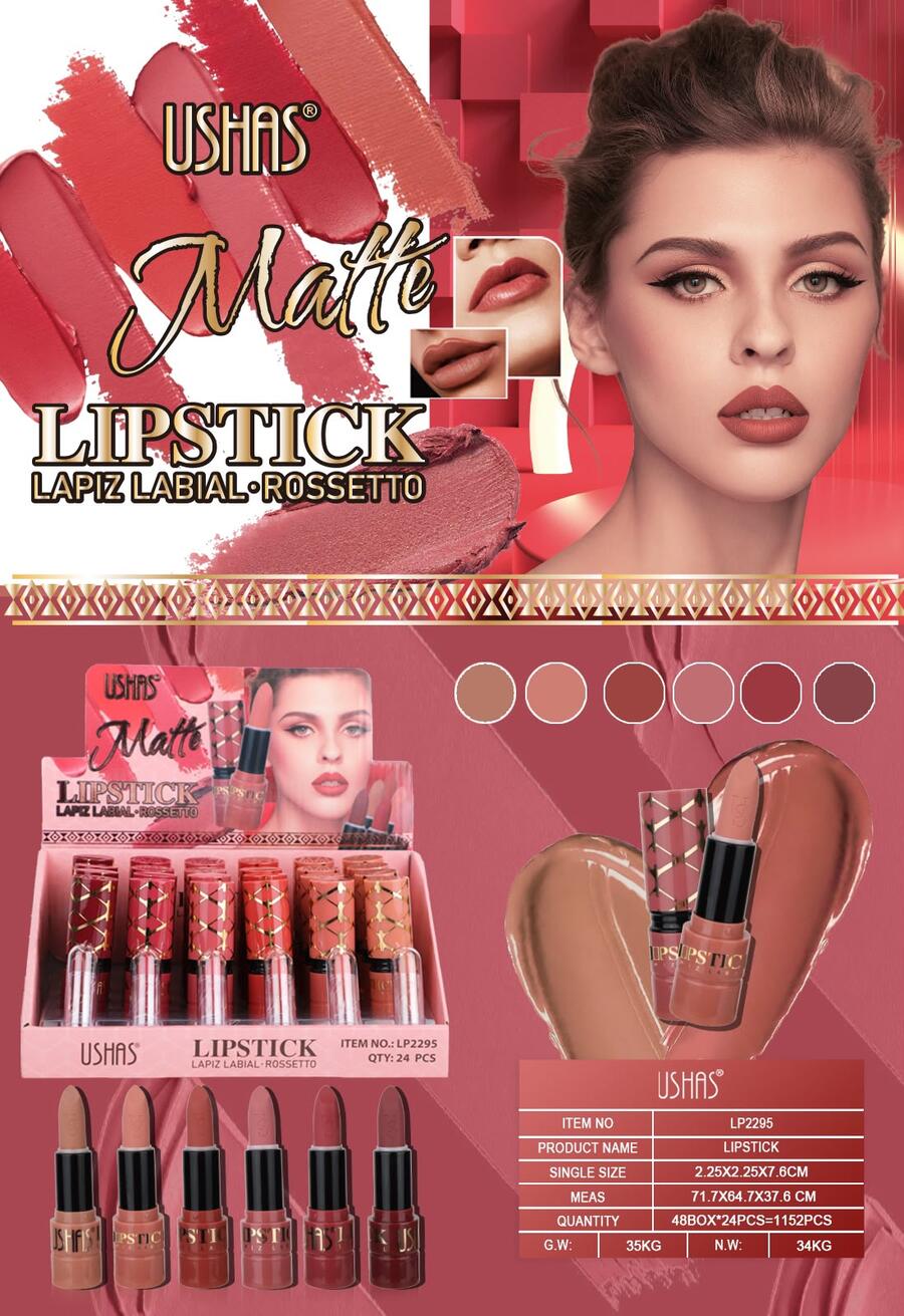 USHAS MATTE LIP STICK [Conf. da 24 pezzi]
