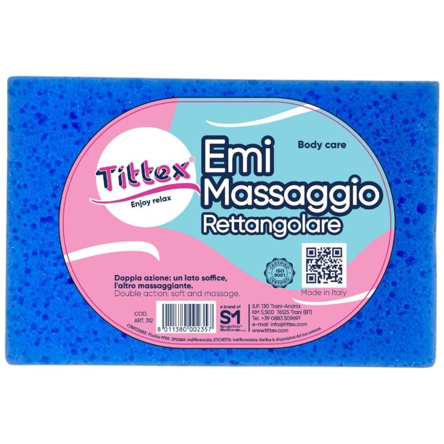 TITTEX SPUGNA CORPO RETTANGOLARE (Confezione da 10 pezzi) 