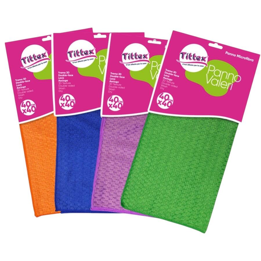 TITTEX PANNO MICROFIBRA VALERI 40X40 CM (Confezione da 12 pezzi) 