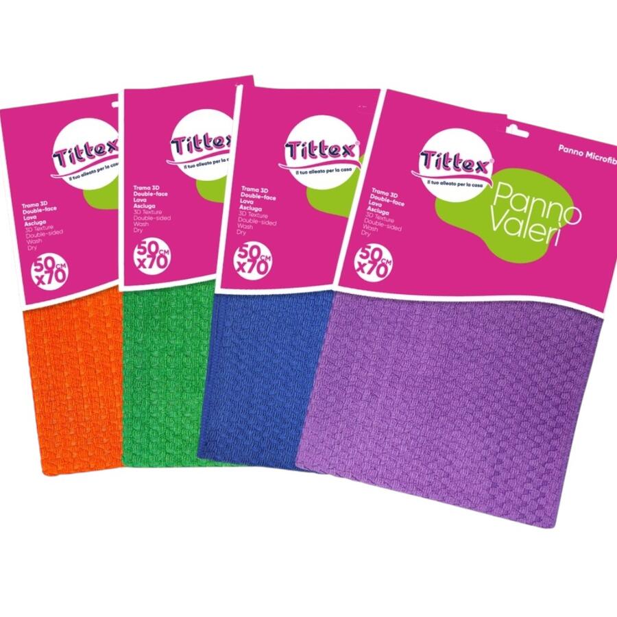 TITTEX PANNO MICROFIBRA VALERI 50X70 CM (Confezione da 6 pezzi) 