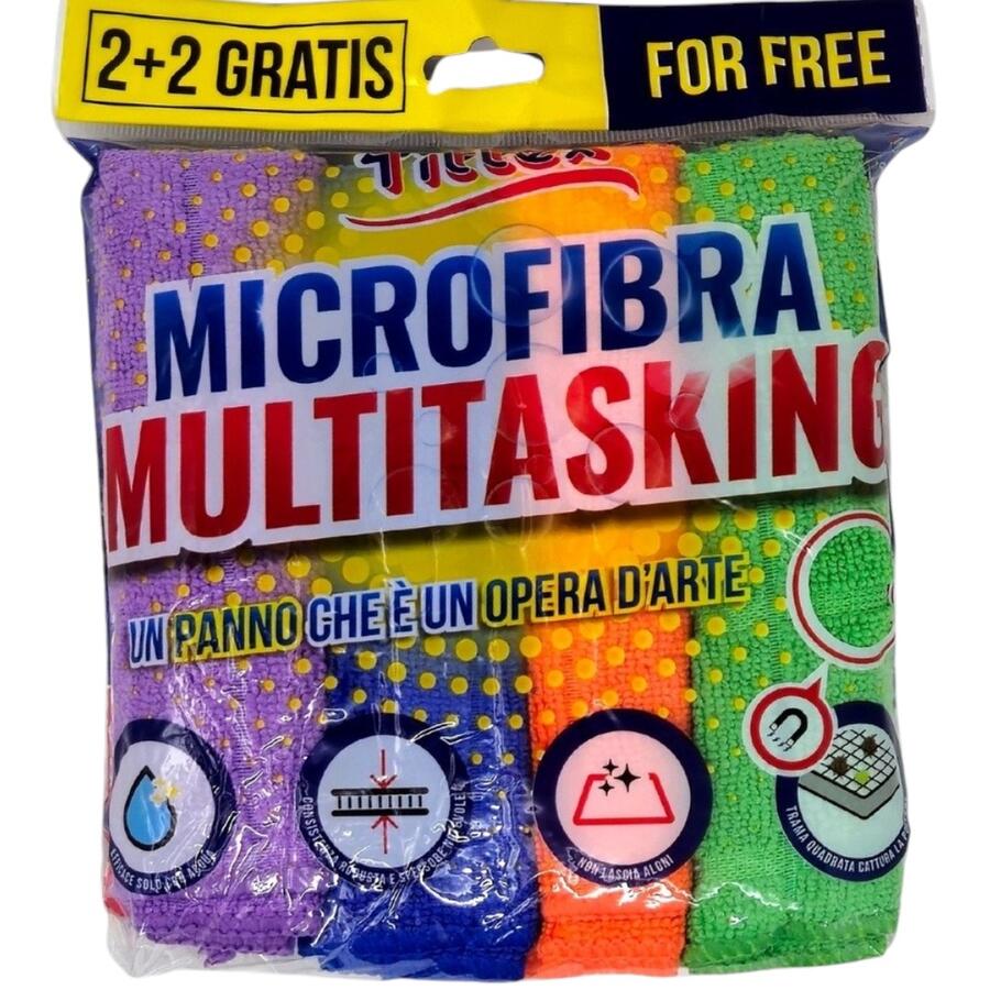 TITTEX PANNI MICROFIBRA MULTITASKING 4 PEZZI 32X32 CM (Confezione da 6 pezzi) 