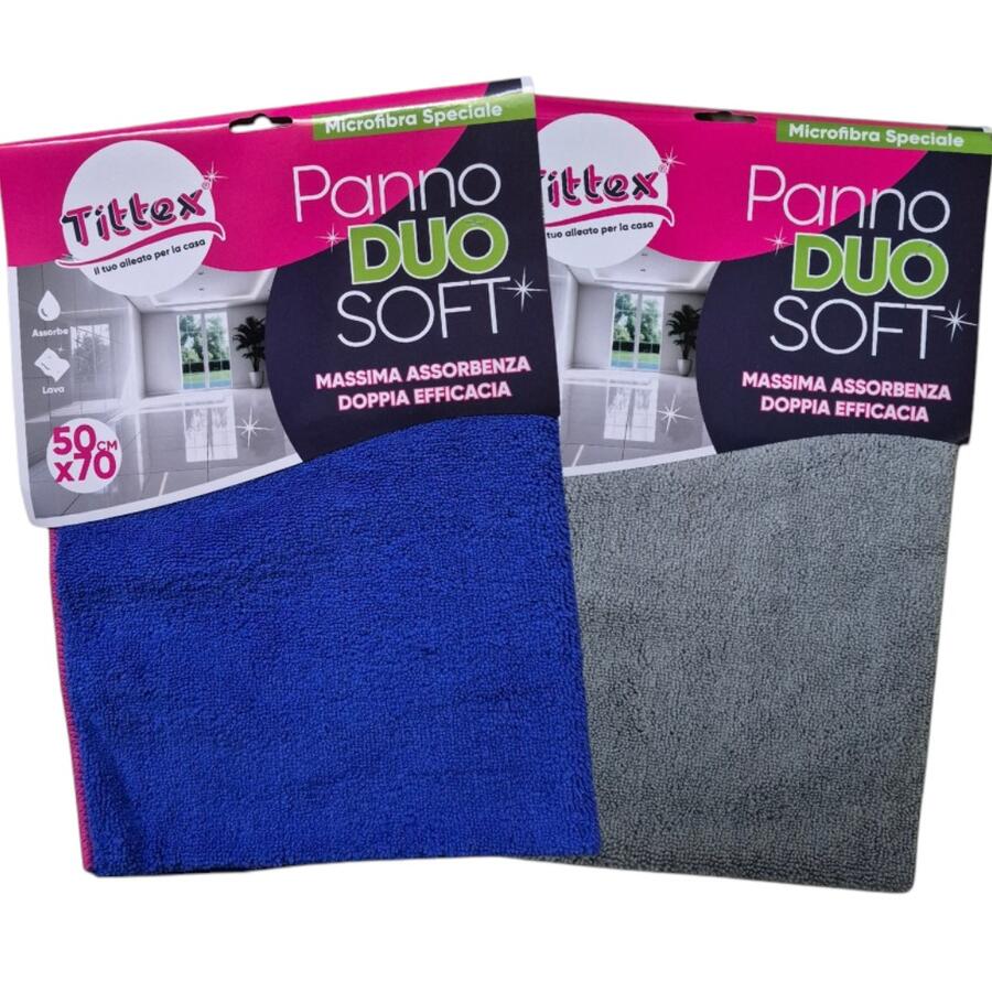 TITTEX PANNO MICROFIBRA DUO SOFT 50X70 CM (Confezione da 6 pezzi)