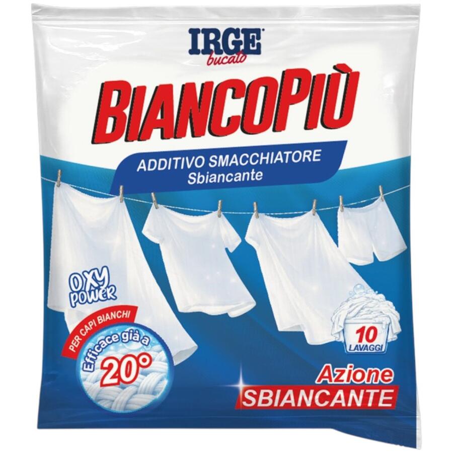 IRGE BIANCOPIU' ADDITIVO SMACCHIATORE BIANCHI 500 GR (Confezione da 16 pezzi)