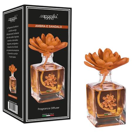 CAMOMILLA TORINO DIFFUSORE PER AMBIENTE FIORE 200 ML AMBRA E SANDALO