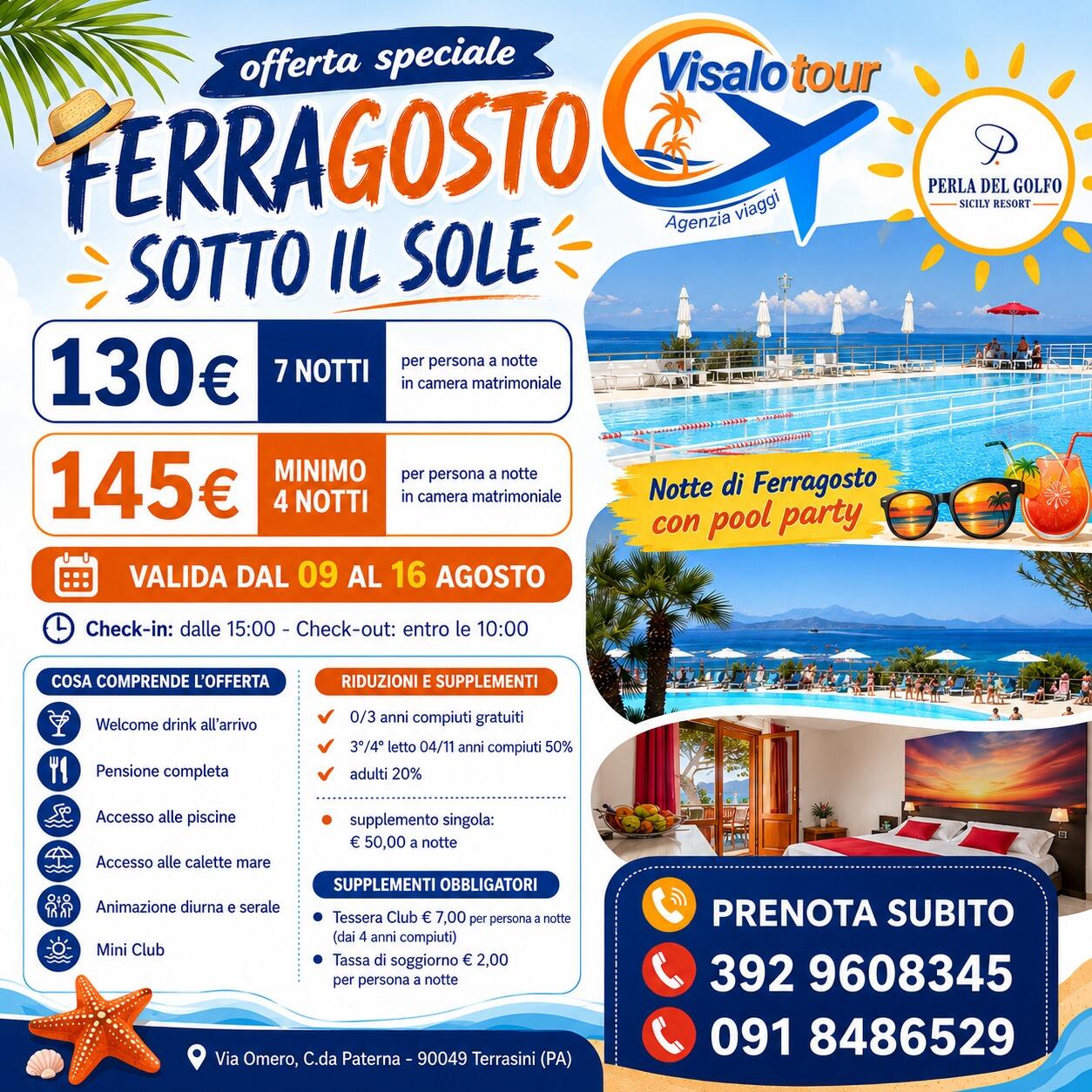 PERLA DEL GOLFO SICILY RESORT FERRAGOSTO 