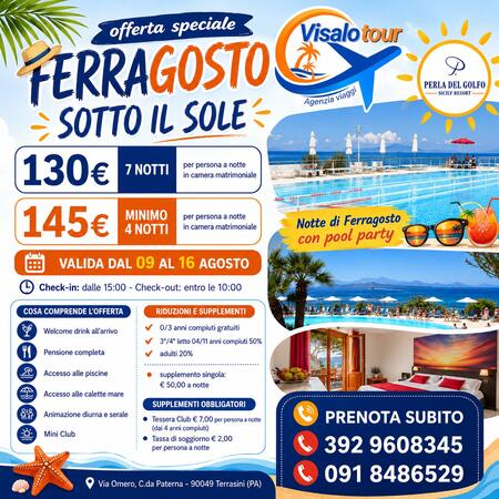 PERLA DEL GOLFO SICILY RESORT FERRAGOSTO 