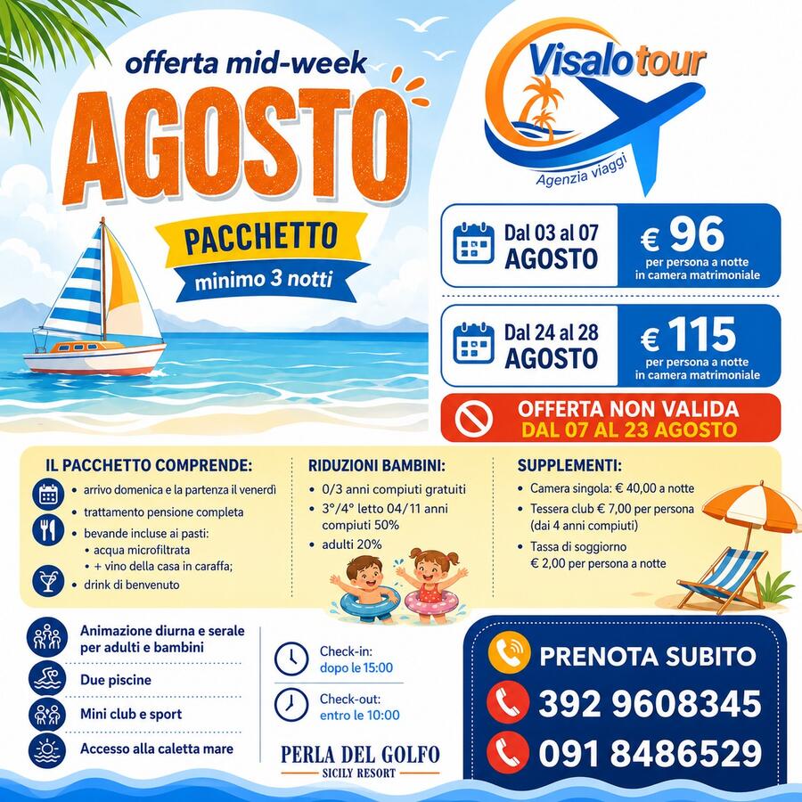 PERLA DEL GOLFO SICILY RESORT MID WEEK